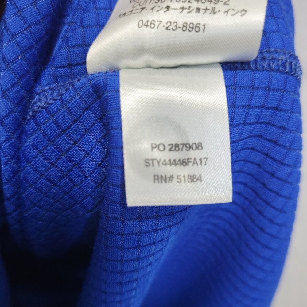 Patagonia Pullover Mens Medium Blue Capilene Midweight Baselayer Zip Polartec - Picture 10 of 11